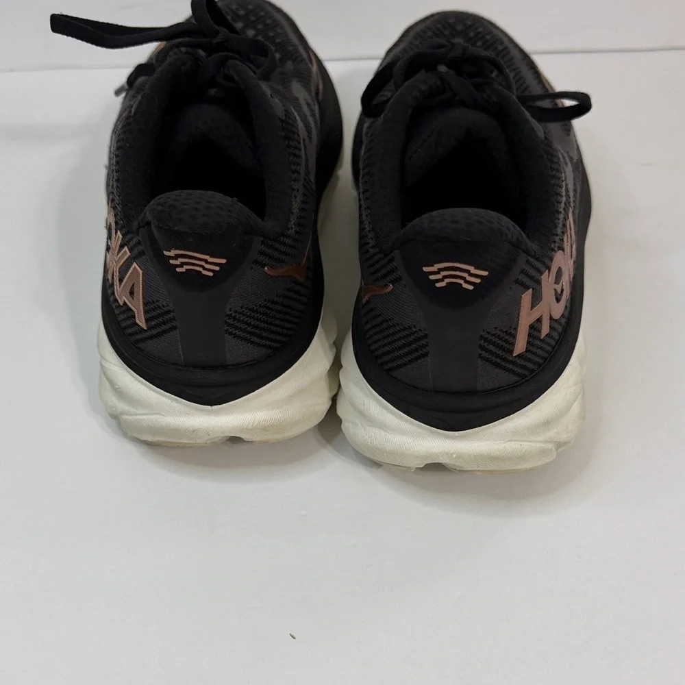 Hoka Black and Pink Athletic Shoes